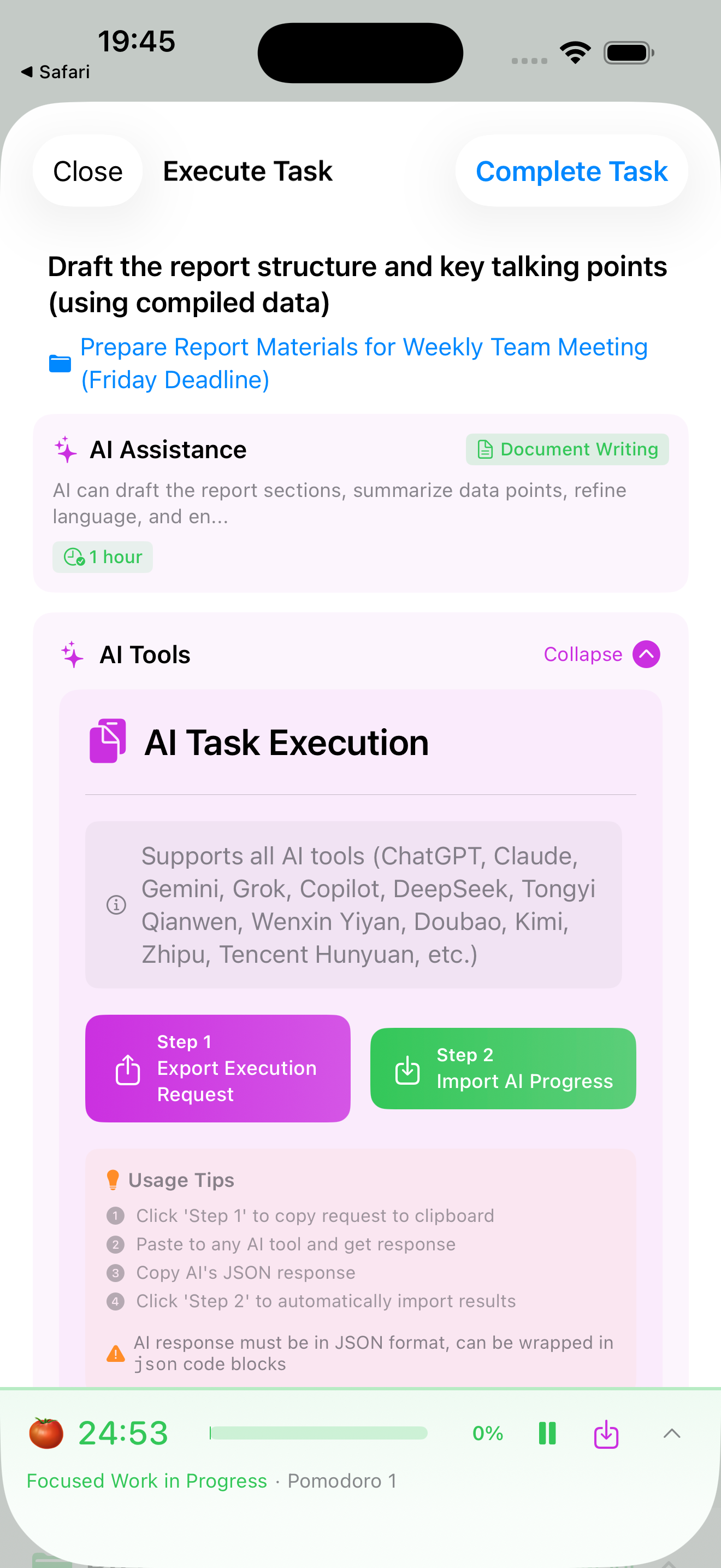 Copy AI assistance instruction